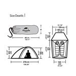 Lều cắm trại 2 người siêu nhẹ Naturehike Cloud Up NH19ZP017