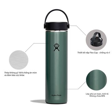 Bình nước giữ nhiệt Hydro Flask Lightweight Flex cap B 24 OZ LW24LWB091