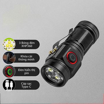 Đèn pin sạc cầm tay Cree Mini High Power Flashlight 3 Led W5182