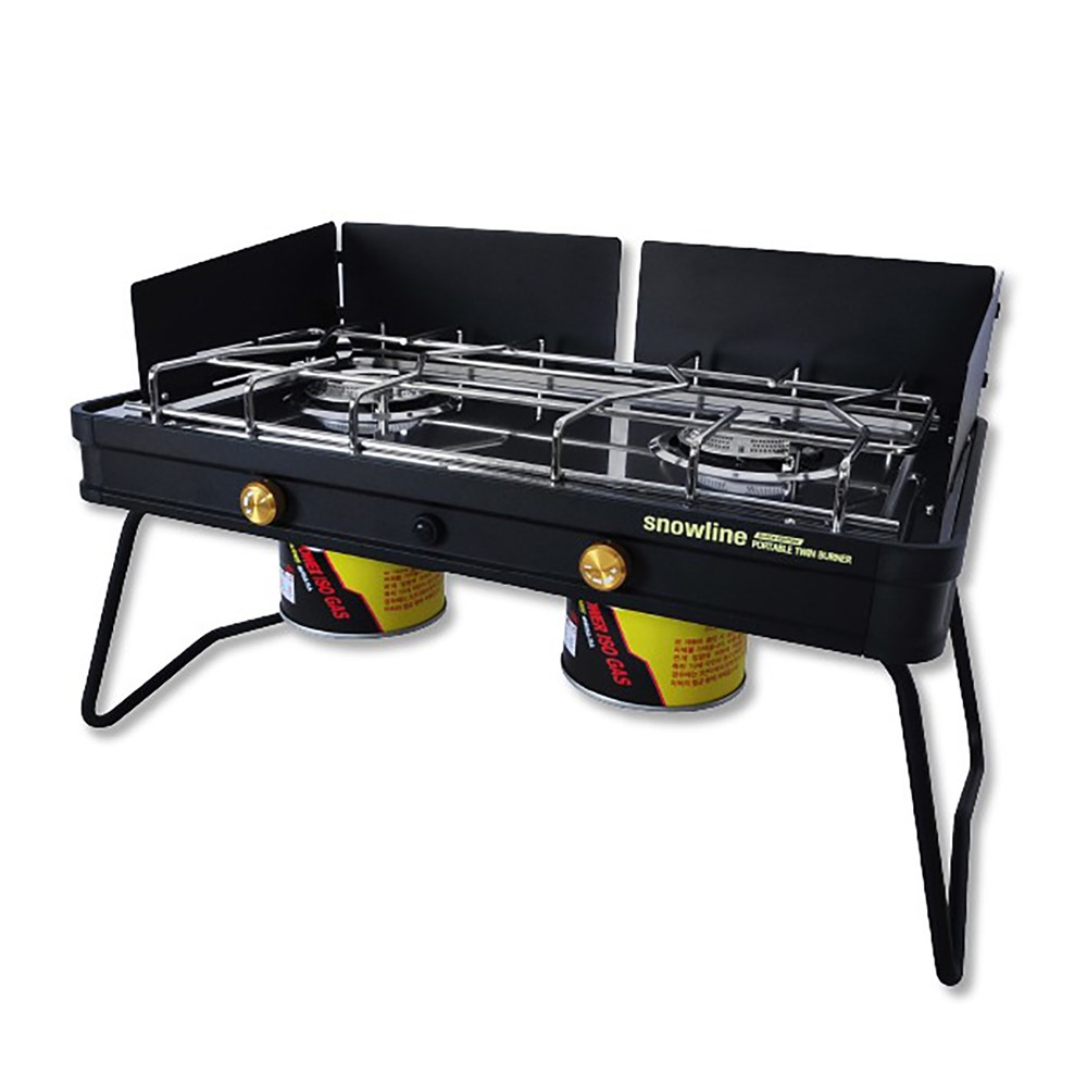 Bếp gas đôi cắm trại Snowline Portable Twin Burner Black SN75UGG009