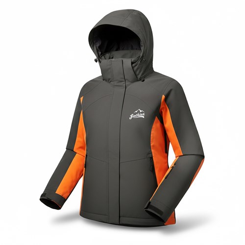 Áo khoác gió dã ngoại Gothiar Windshell Jacket 2 Lớp Đen Khói - Cam