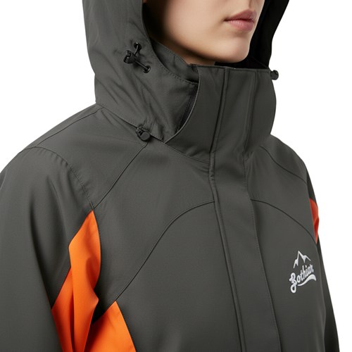 Áo khoác gió dã ngoại Gothiar Windshell Jacket 2 Lớp Đen Khói - Cam