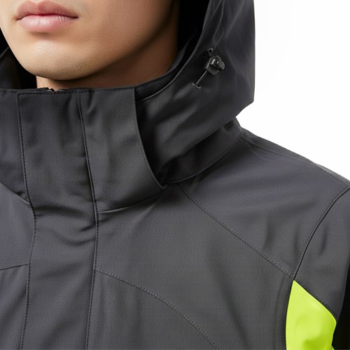 Áo khoác gió dã ngoại Gothiar Windshell Jacket 2 Lớp Đen Khói - Xanh neon