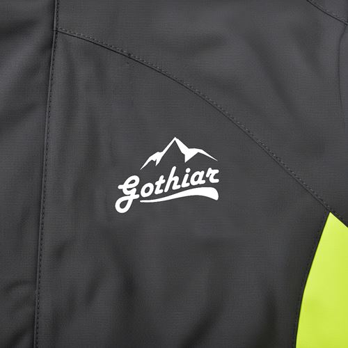 Áo khoác gió dã ngoại Gothiar Windshell Jacket 2 Lớp Đen Khói - Xanh neon