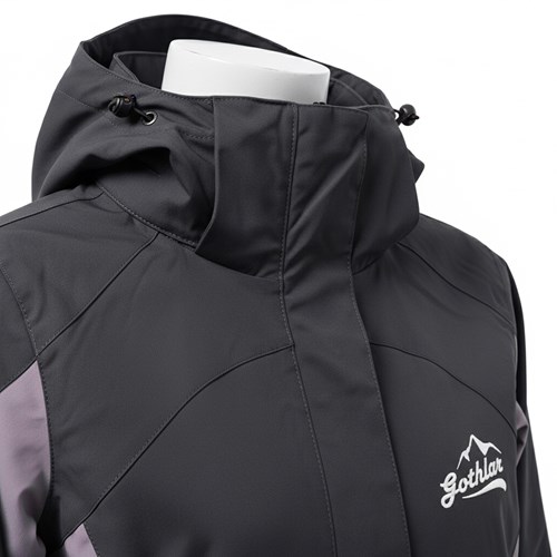 Áo khoác gió dã ngoại Gothiar Windshell Jacket 2 Lớp Đen Khói/Tím nhạt