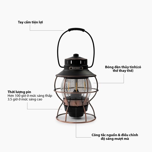 Đèn dã ngoại cổ điển Barebones Outdoor Vintage Railroad Lantern
