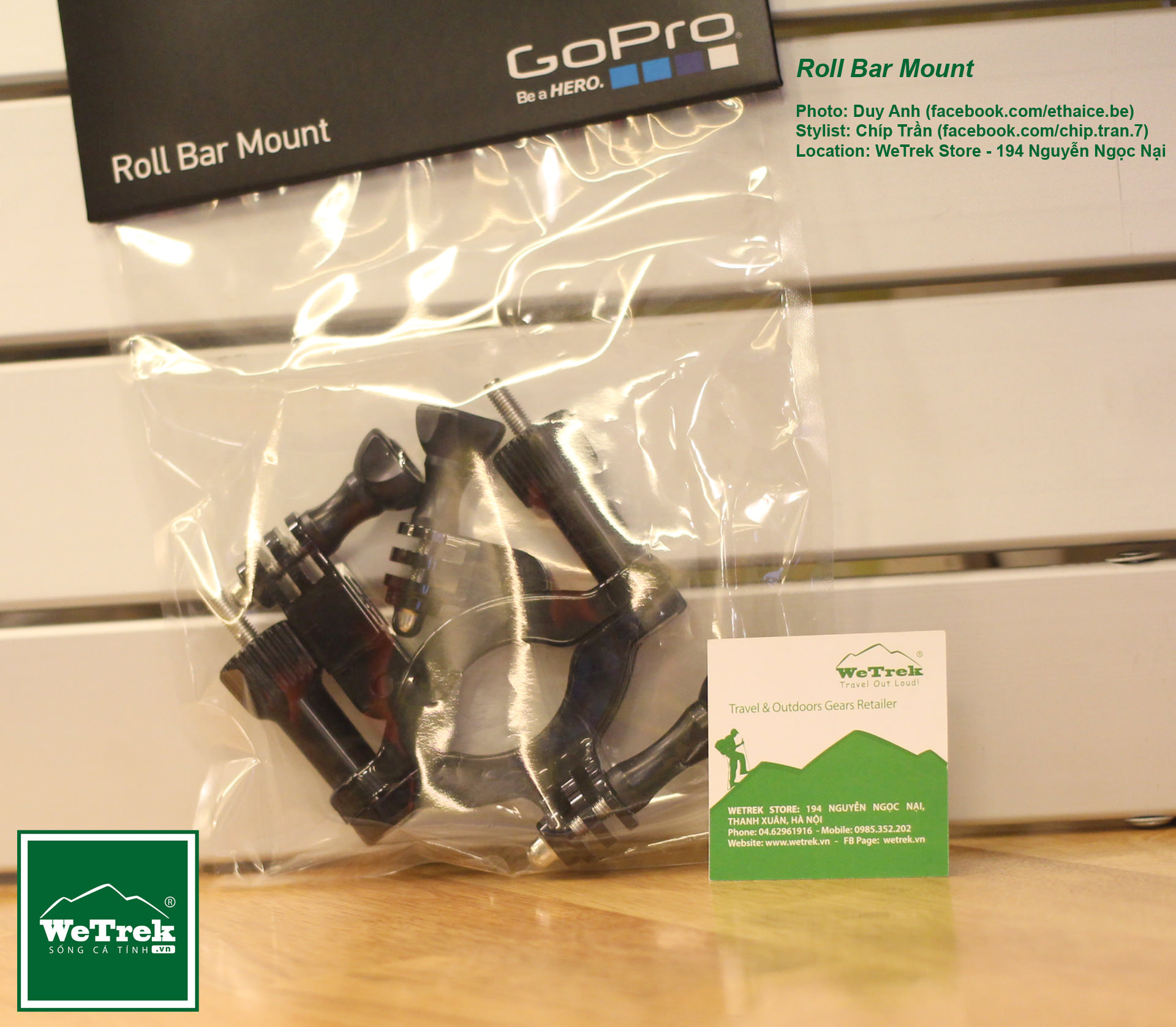 Phụ kiện gắn khung tròn GoPro Roll Bar Mount