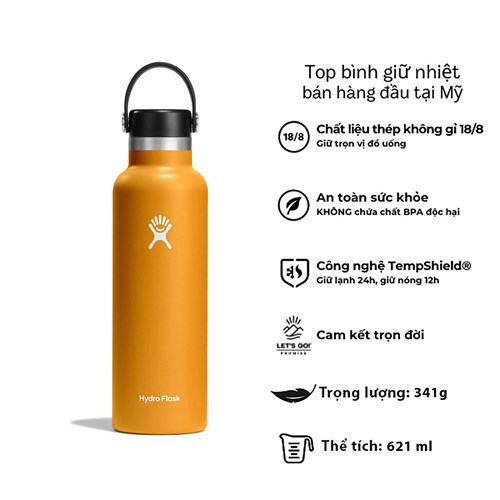 Bình nước giữ nhiệt Hydro Flask Standard Flex Cap 21 OZ S21SX