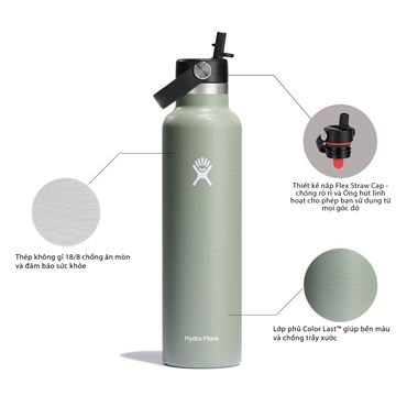 Bình nước giữ lạnh Hydro Flask Standard Flex Straw Cap 21 OZ (Season 2024)