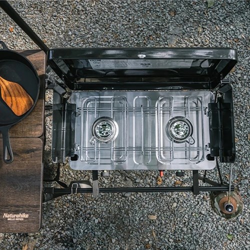 Bếp gas đôi gấp gọn Naturehike Foldable Double Gas Stove NH22RJ001