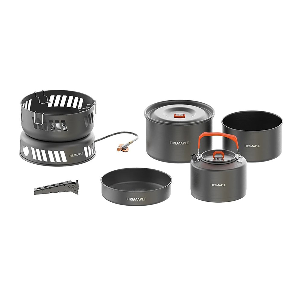 Bộ dụng cụ nấu ăn kèm bếp gas Fire Maple Cooking Kit With Portable Gas Burner