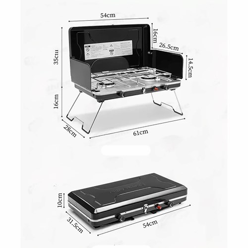 Bếp gas đôi gấp gọn Naturehike Foldable Double Gas Stove NH22RJ001
