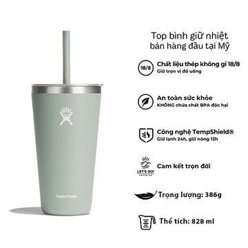 Ly nước giữ lạnh Hydro Flask  Around Tumbler Straw Lid 28 OZ T28PS