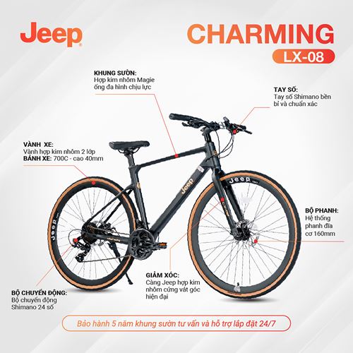 Xe đạp đường phố JEEP City Touring Bike Charming LX-08