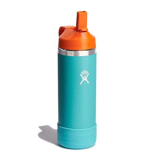 Bình nước giữ nhiệt cho trẻ em 532ml Hydro Flask Wide Mouth Straw Cap And Boot 18 OZ W18CSWBB