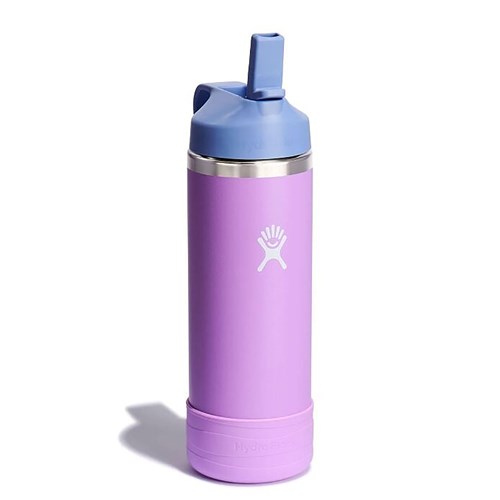 Bình nước giữ nhiệt cho trẻ em 532ml Hydro Flask Wide Mouth Straw Cap And Boot 18 OZ W18CSWBB