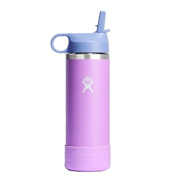 Bình nước giữ nhiệt cho trẻ em 532ml Hydro Flask Wide Mouth Straw Cap And Boot 18 OZ W18CSWBB