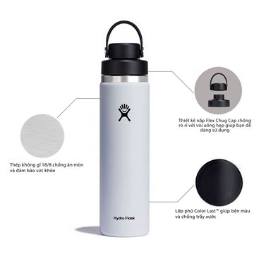 Bình nước giữ lạnh Hydro Flask Wide Flex Chug Cap 24 OZ W24BFCC