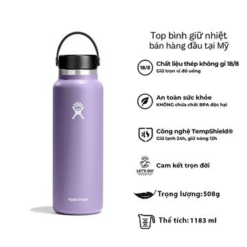 Bình nước giữ nhiệt Hydro Flask Wide Flex Cap 40 OZ W40BTS