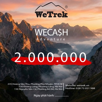 Voucher WeCash Adventure 2.000.000đ - Nâng cấp trải nghiệm