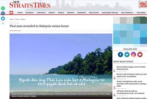 Táo bạo hay ngu ngốc? Người đàn ông Thái Lan bơi qua biển về nhà khi bị kẹt ở Malaysia vì dịch Covid-19