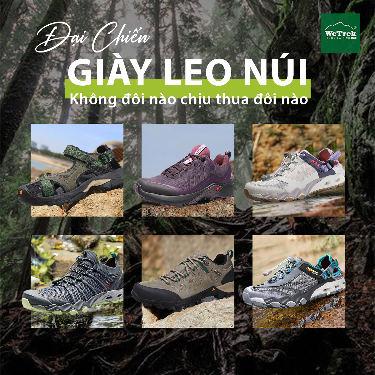 Tổng hợp giày leo núi Humtto chính hãng tại WeTrek