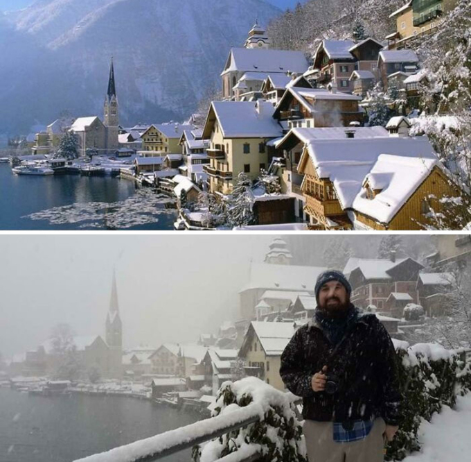 Hallstatt, Áo đẹp mộng mơ vào mùa đông khi tôi xem ảnh trên mạng, và thực tế trong chuyến du lịch trăng mật của chúng tôi.