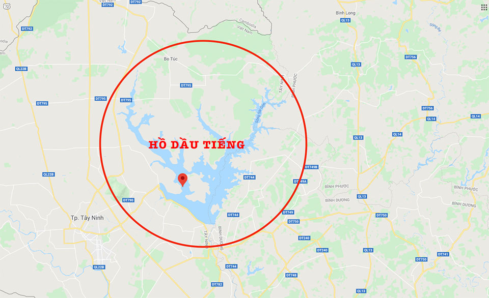 Bản đồ hồ dầu tiếng